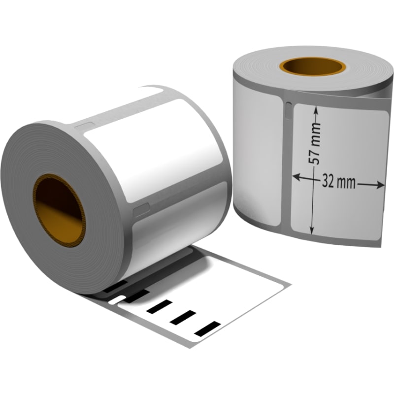 Dymo 11354 57x32 mm etiketten op rol, wit, permanent