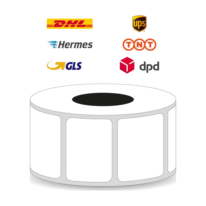 Versandetiketten 103x150mm für DHL, Hermes, UPS & Co (3 Zoll Kern)